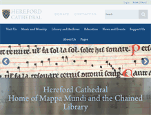 Tablet Screenshot of herefordcathedral.org